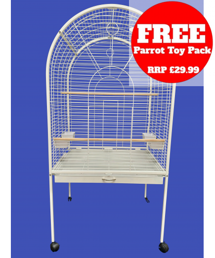 Parrot-Supplies Jacksonville Top Opening Parrot Cage White